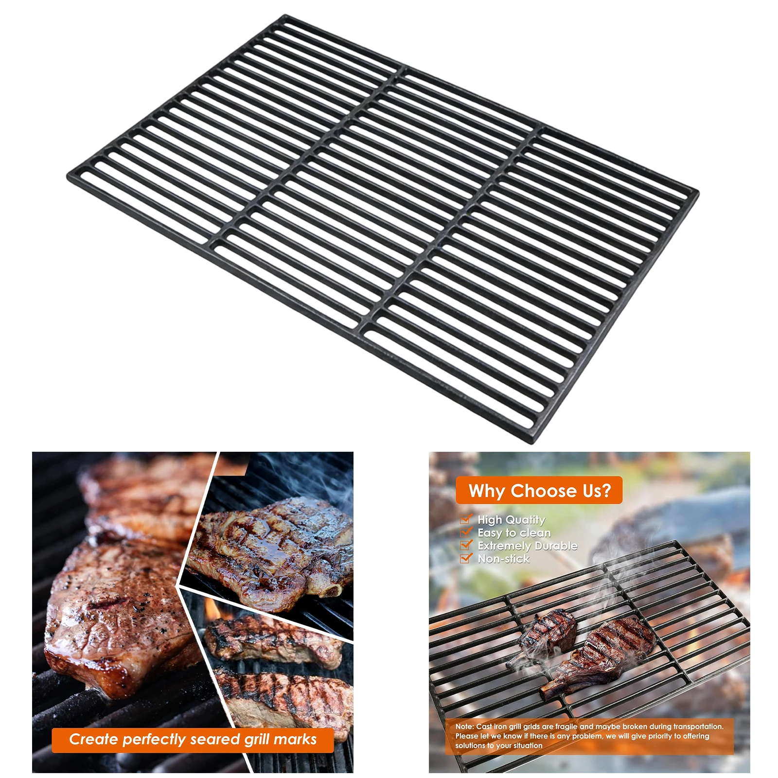 Grate Oven Grate Cooling Rack Wire Rack  Cast Iron Hiking Versatile SturdyGrilling Rack for Outdoor Camping Fishing BBQ Grilling