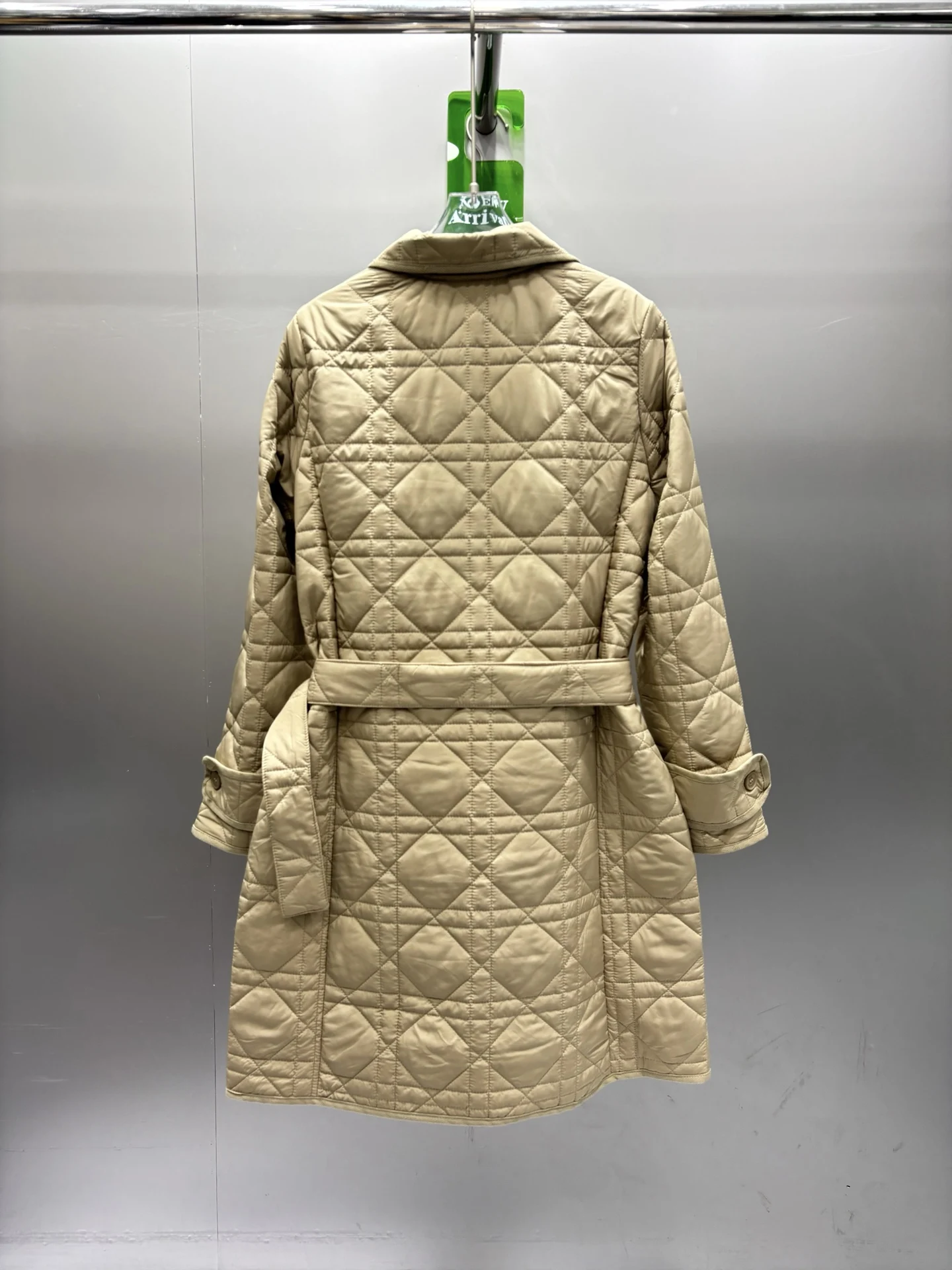 

Зима 2025 г., новое модное женское длинное пальто в клетку с хлопковыми лацканами