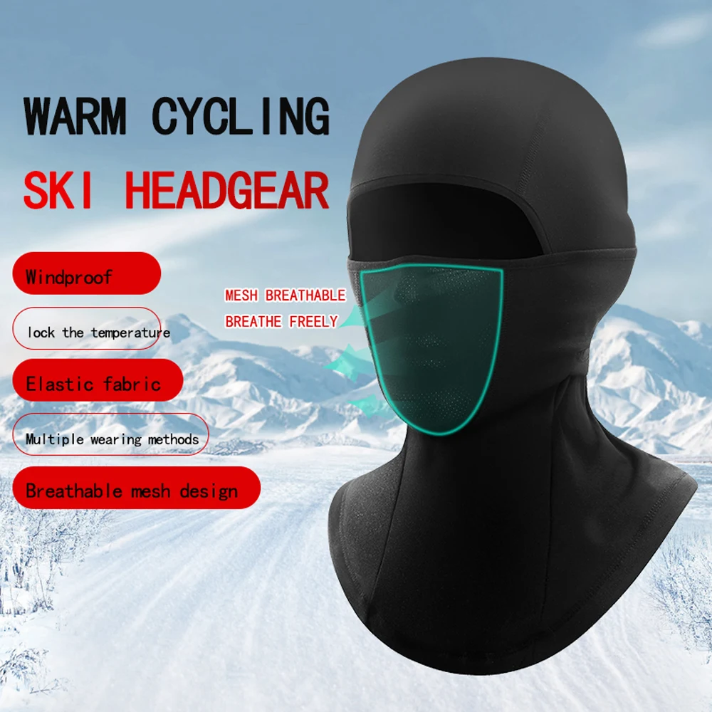 

Motorcycle warm headgear autumn and winter cold and windproof riding motorcycle helmet lining hat plus velvet breathable ski mas
