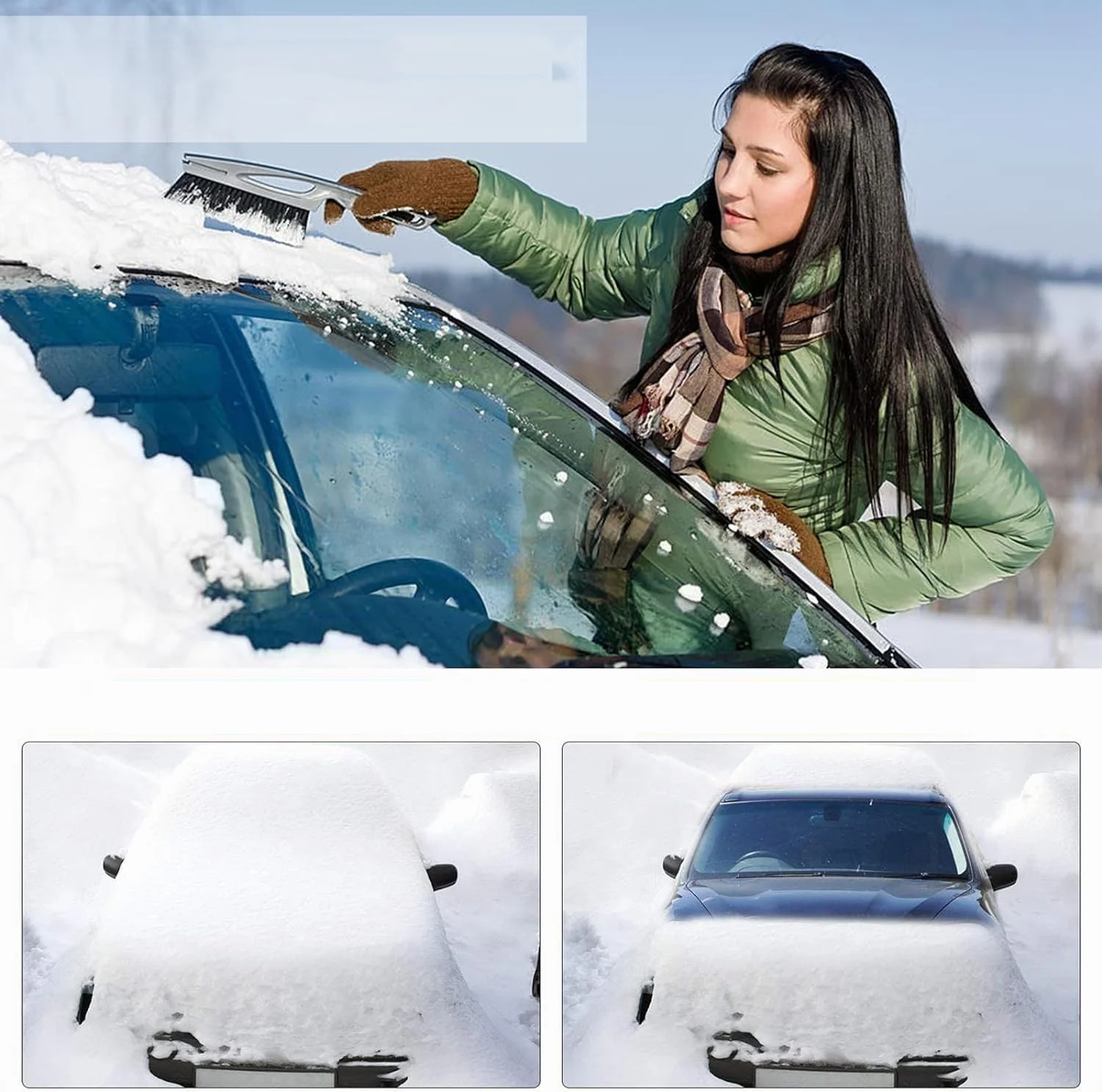 Auto-Winter-Windschutzscheiben-Schneeabdeckung Auto-Sonnenschutz Frostschutz Sonnenschutz Anti-Eis Frontscheibenabdeckung – Detail 6