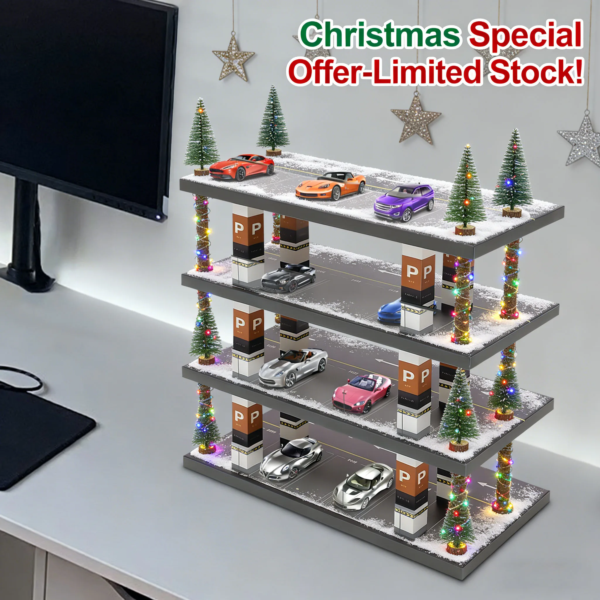 

Parking Garage Model Kit, Diorama Parking Building, DIY Miniature Car Park Model for Hobbyists, Collectors, Educational Toy