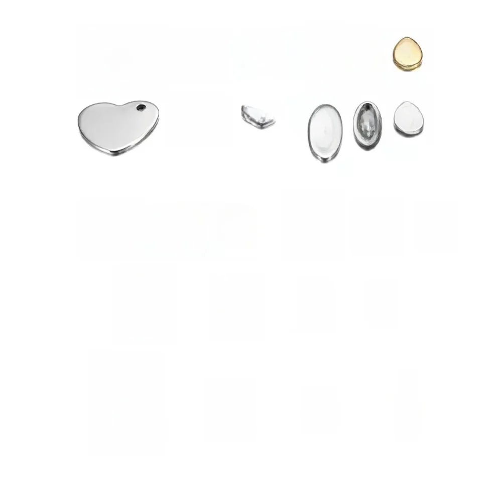 100 Stück personalisierte Lasergravur Namenslogo Edelstahl personalisierte Tags individuelles Logo für DIY Halskette Anhänger Charms