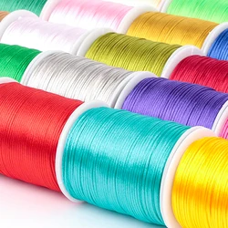 1.5mm/Roll Nylon Satin Cord Chinese Knot Thread Strong Bracelet Braided Macrame Silk Satin Rat Tail Rope For Jewelry Line Crafts