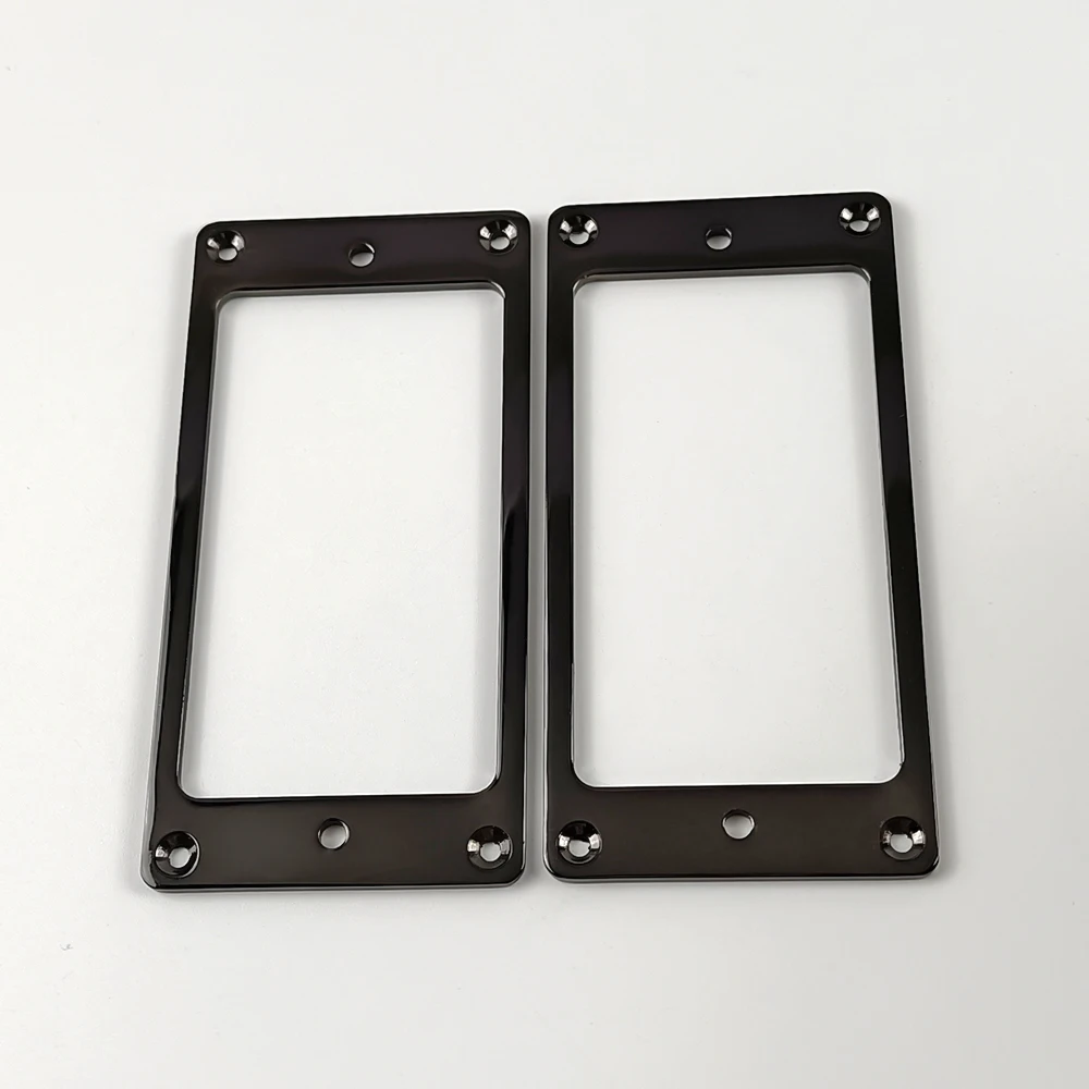 2pcs Steel Humbucker Pickup Ring Set Bottom Frame for LP Les Paul Guitar Gun Color