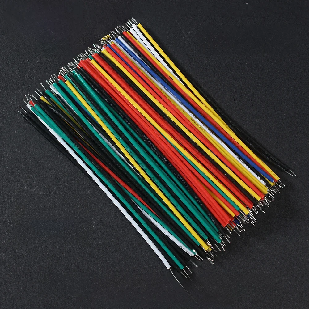 120 pièces 6 couleurs étamé platine de prototypage PCB câble à souder 24AWG / 26AWG fil de raccordement Kit de bricolage fils électroniques de haute qualité