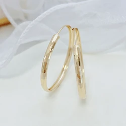 MADALENA SARARA Pure 18k Yellow Gold Earrings Simple Geometric Dangle Women Earrings Yellow Gold AU750