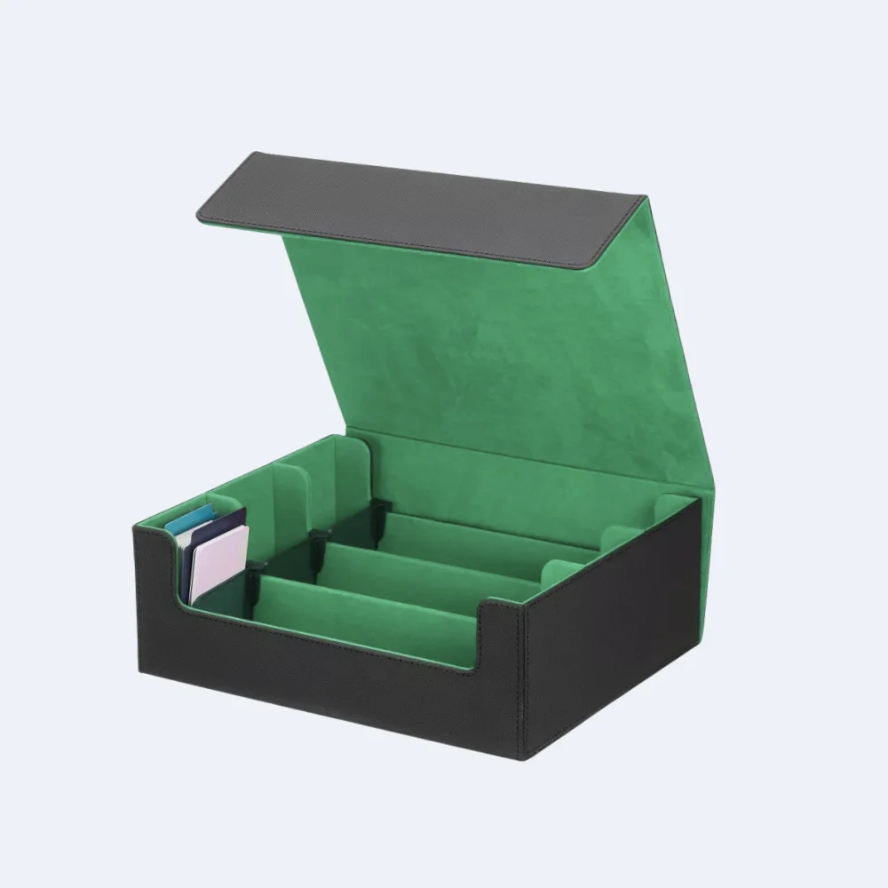 Esthetische opbergbox voor 1800+ kaarten, PU lederen organizer met magneetsluiting voor Kpop fotokaarten, TCG Yu-Gi-Oh verzamelkoffers, cadeau's