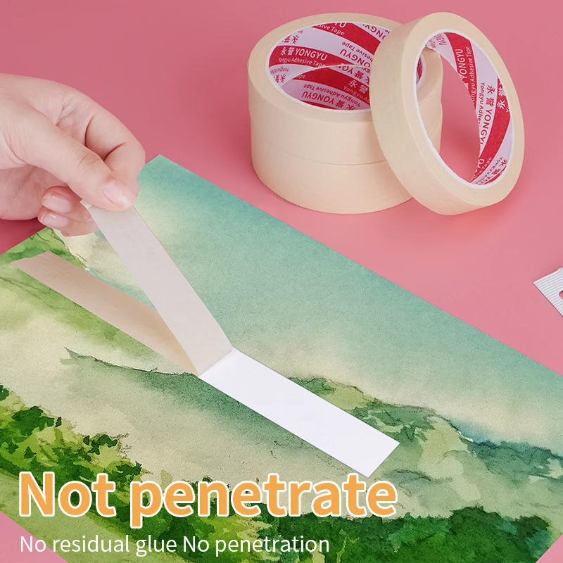 Writable Masking Tape, General Purpose Beige Multi-Surface Tape for Painting, Labeling and Craft Car Painting Masking