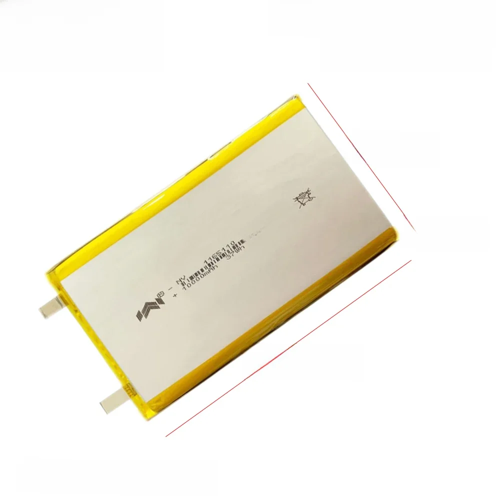 1-20PCS 3.7V  Li Polymer Battery 10000mAh Soft package battery Cell For Power Bank Bluetooth Speakers Tablet DVD battery 1165110