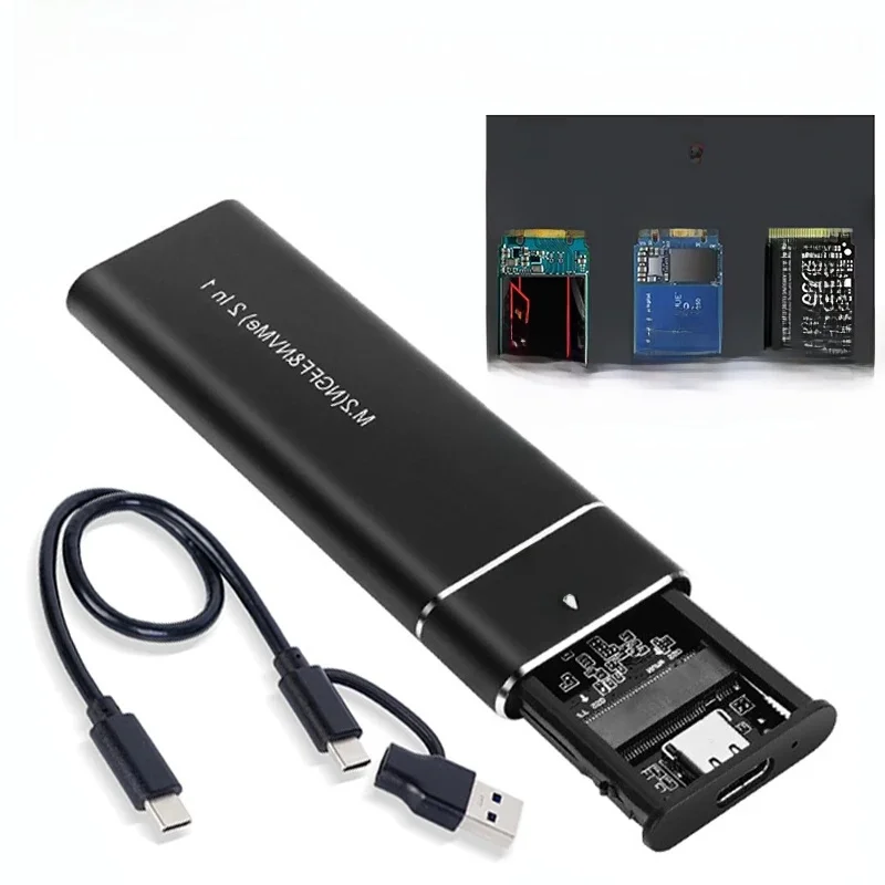 Obudowa M2 SSD M.2 NVMe SATA SSD Obudowa USB 3.1 typu C Gen2 10 Gb/s bez narzędzia M.2 NVMe NGFF Obudowa dysku półprzewodnikowego do laptopa PC — zdjęcie produktu 7