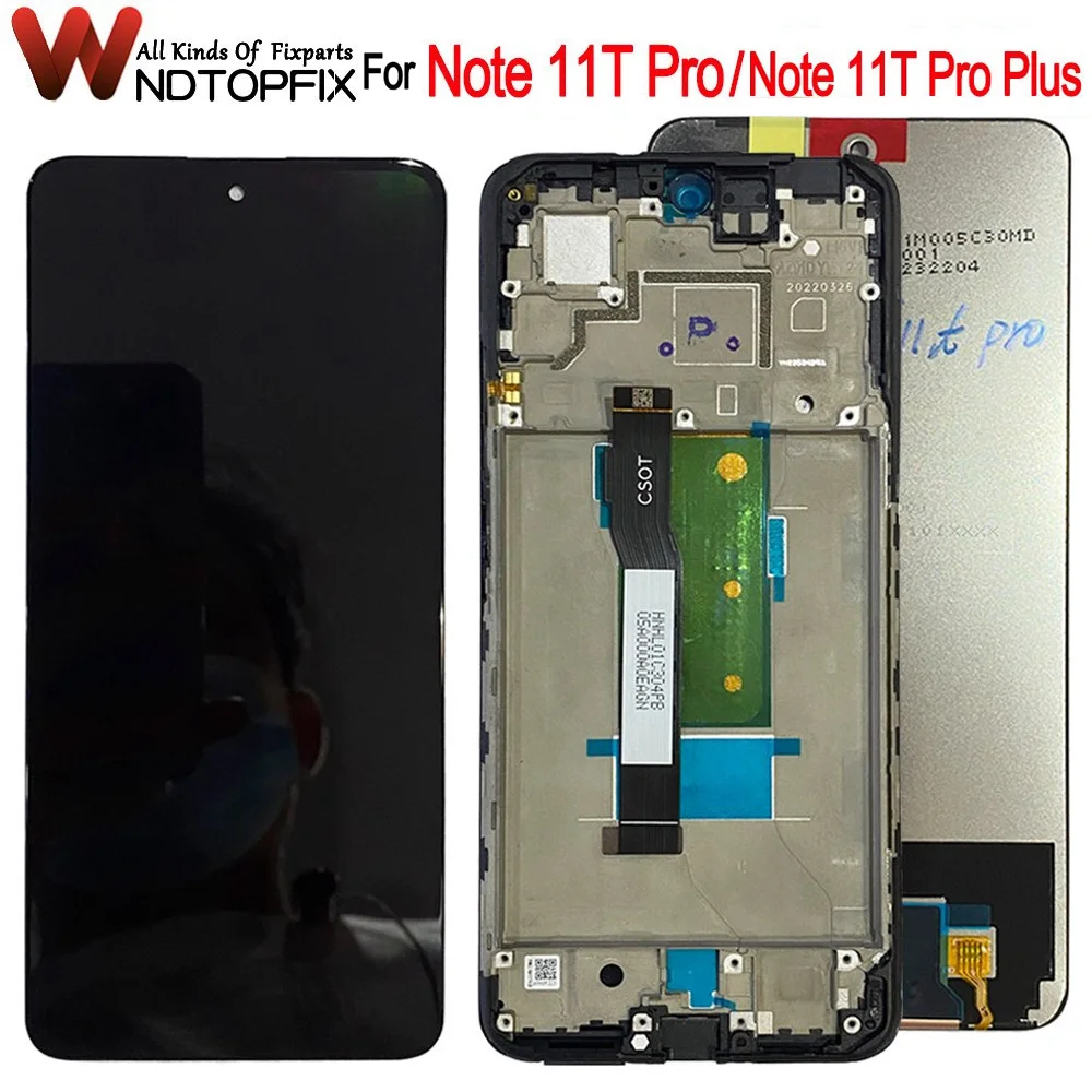 

6.6"For Xiaomi Redmi Note 11T Pro LCD Display Touch Screen Assembly Replace Poco X4 GT For Redmi K50i 5G / Note 11T Pro Plus LCD