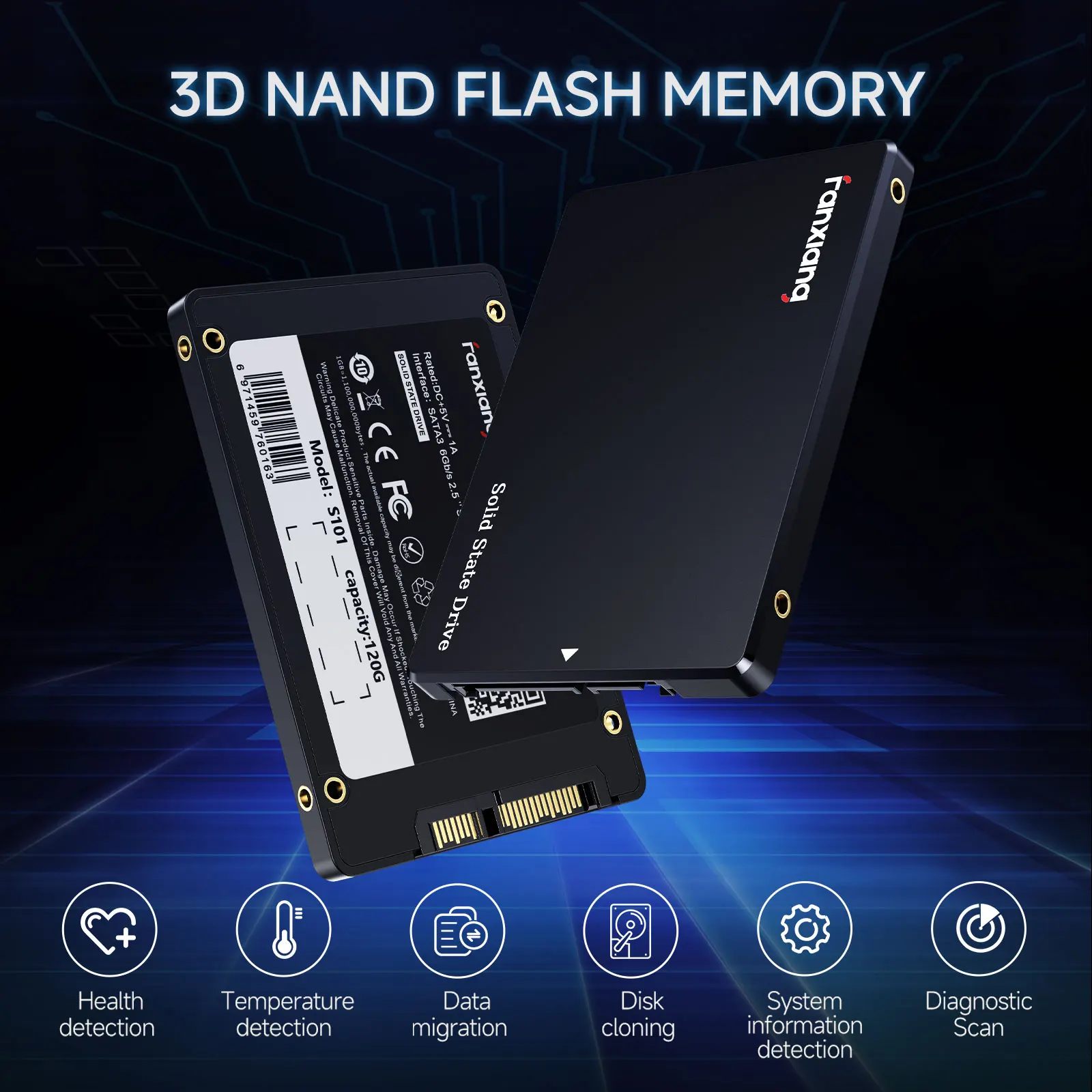 Disco duro SSD Fanxiang S101Q de 2.5 pulgadas SATA SSD 256GB 512GB