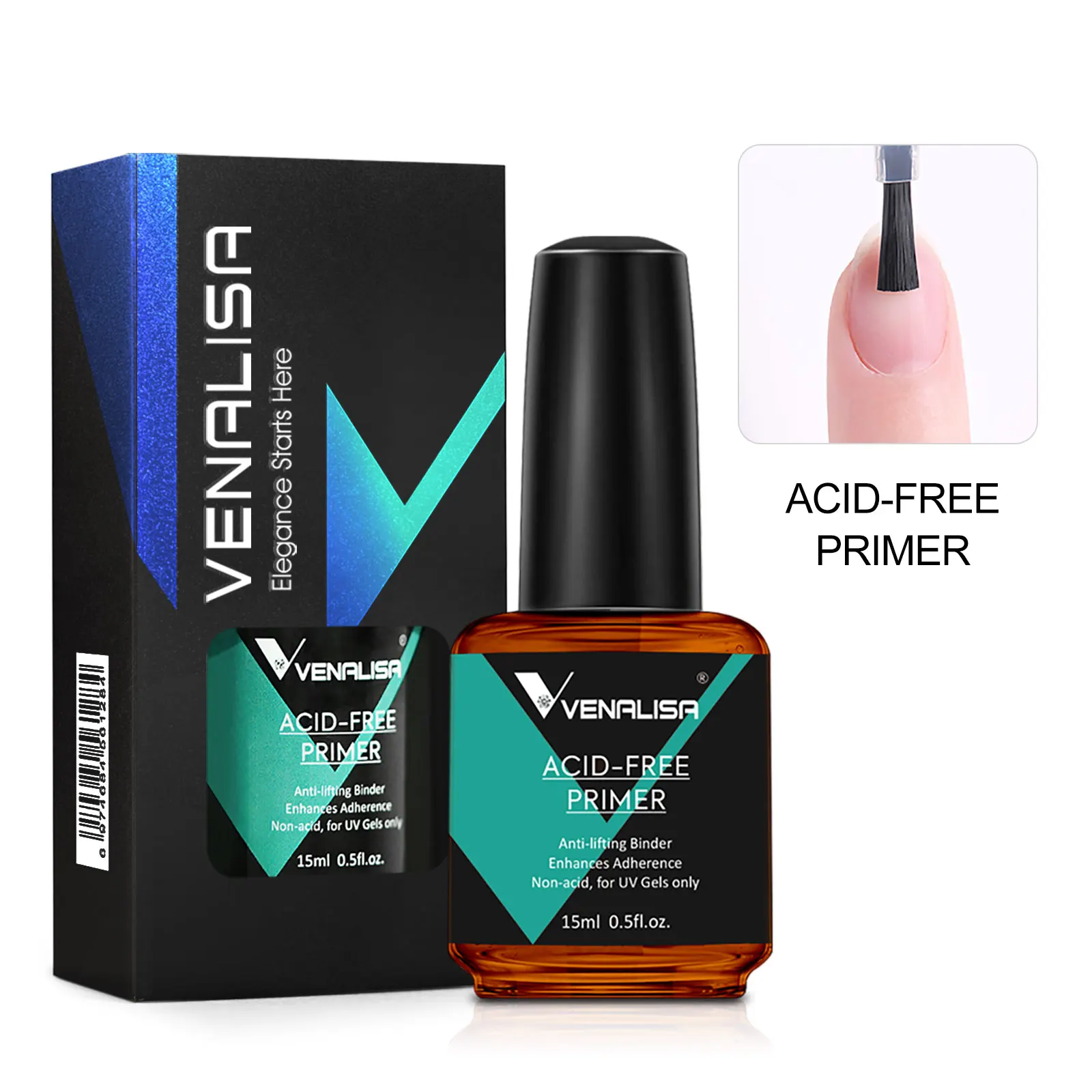 

Venalisa 15ml Air Dry Acid-Free Primer Bond Nail Prep Dehydrator Natural for Builder Jelly Gel Nail Gel Polish Color Gel Varnish