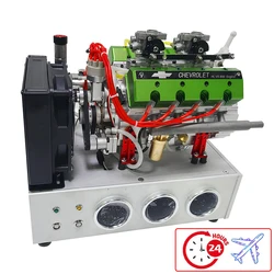 V8 Engine V Type Eight Cylinder Gasoline Engine Model VX800 OHV Four Stroke Metal Engine Modified Model Toy 8×8.4CC