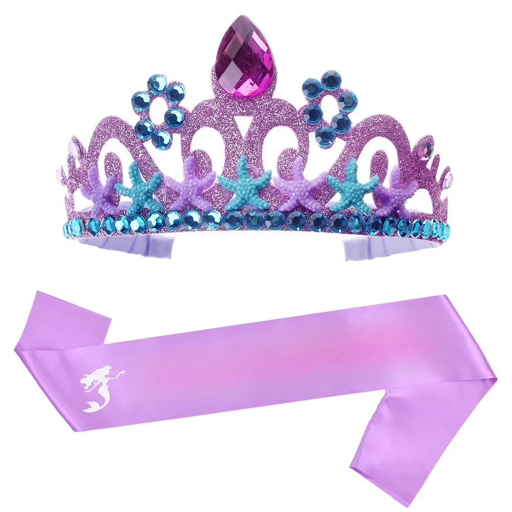 156 * 9,5 cm Syrenka Urodziny Dziewczyna Pasek na ramię Syrenka Party Korona Pod Morzem Party Sea Animal Party Decor Girls Favor — zdjęcie 2