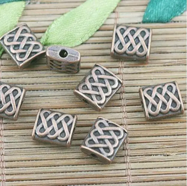 22pcs 10*9*4.3mm hole 1.9mm antiqued copper color 2sided spacer beads HWH0308