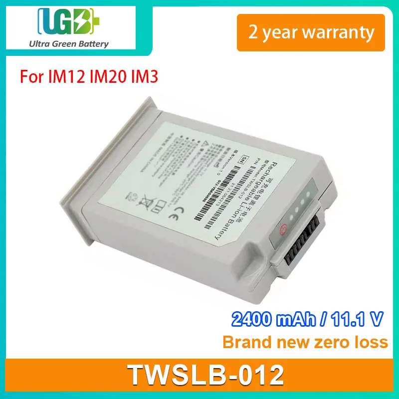 UGB New Battery For TWSLB-012 IM12 IM20 IM3 Series medical battery 2400mAh 11.1V 26.64Wh