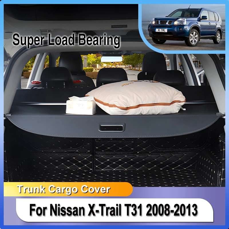 For Nissan X-Trail T31 2008~2013 2009 2010 Retractable Luggage Storage Partition Tray Parts Car Rear Trunk Storage Rack Covers