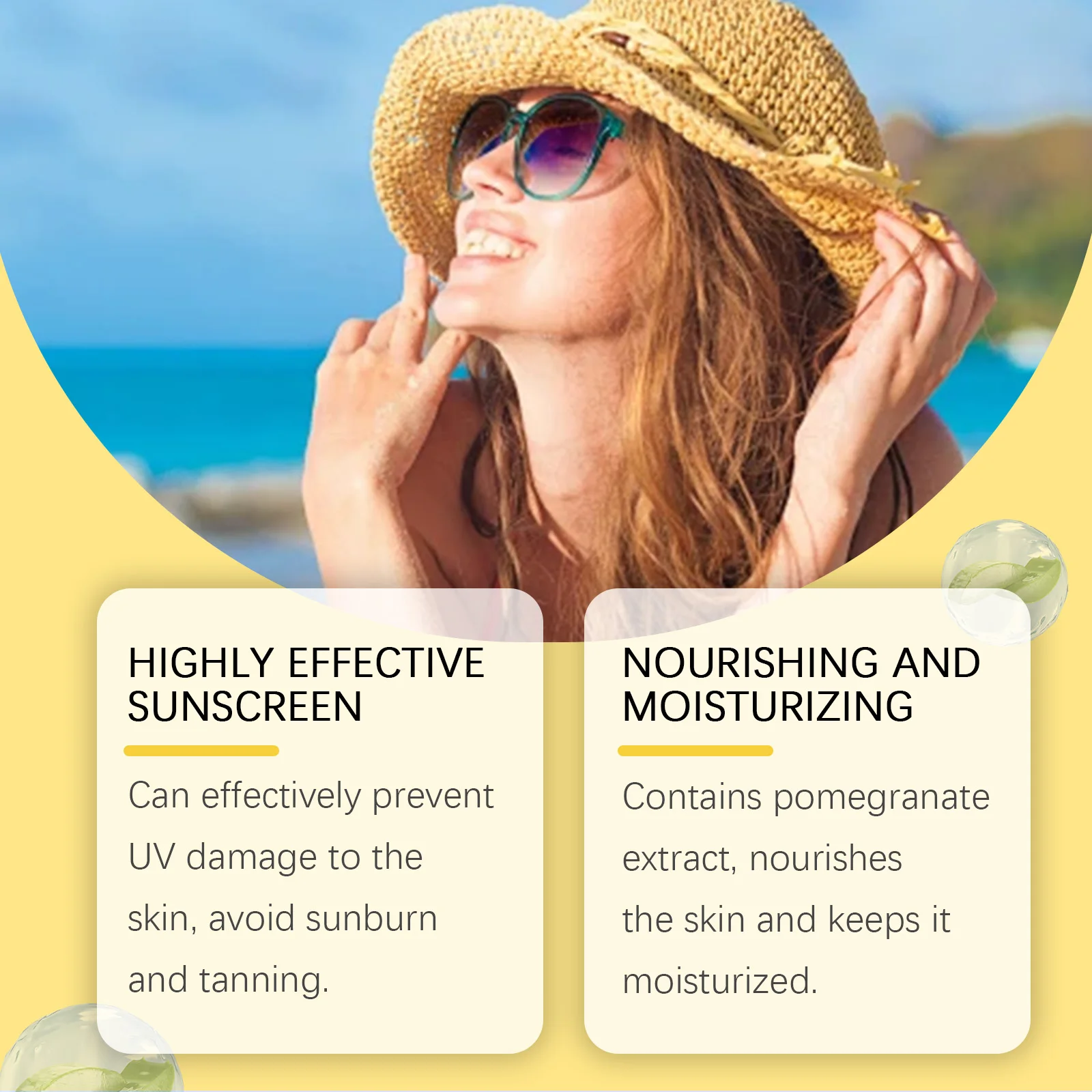 Anti UV Sunscreen Spray Prevent Sunburn High Isolation Waterproof Sweat Proof Fast Absorbe Moisturizing Protection for Skin Care