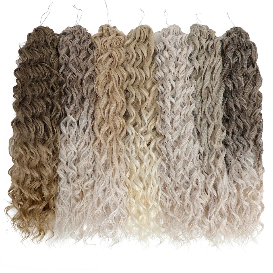 Jessica Haar Deep Wave Twist synthetische Häkelhaar Geflecht Afro Curl Ombre Blondine Pink Deep Wave