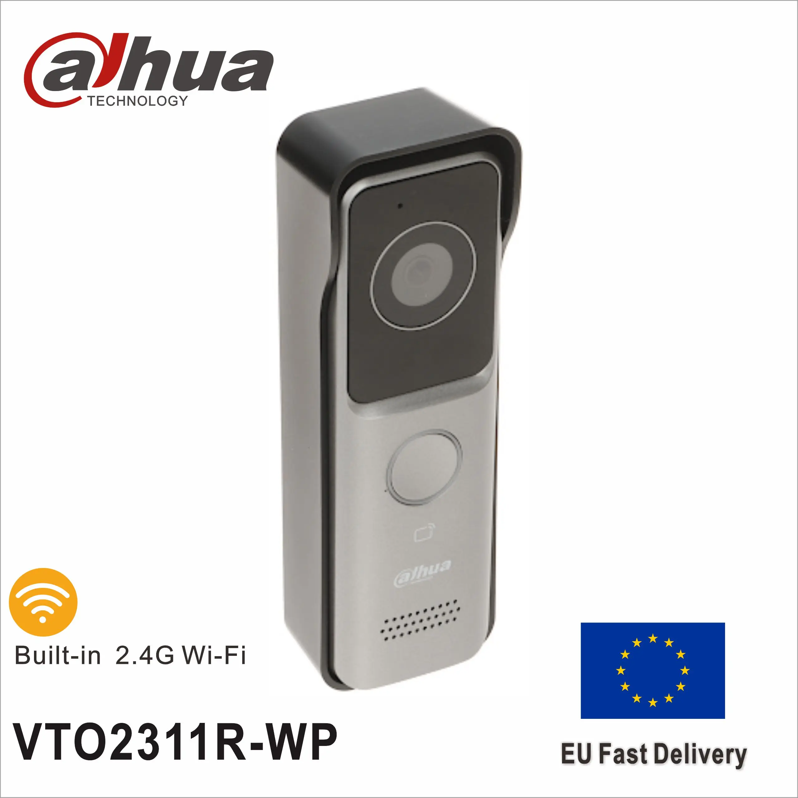 Dahua VTO2311R-WP 802.3af PoE IP Villa Wi-Fi Doorbell,Video intercom,IP Door Phone,P2P Cloud,Door Station