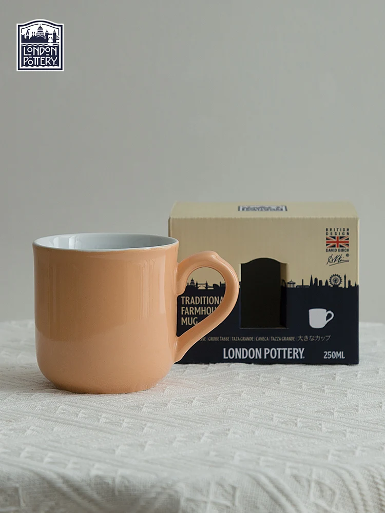 London Pottery Farmhouse Series Mug Apricot 250ML British Ceramic Mug Coffee Milk Cup Nordic Ins Afternoon Tea Cup Mugs