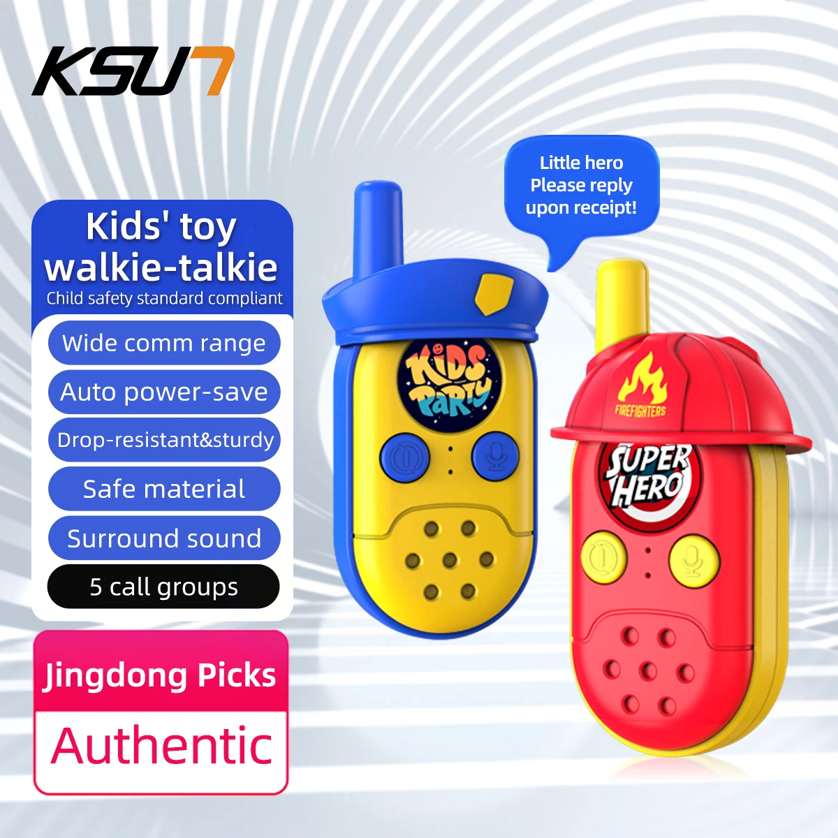 Kids Wireless Set for Outdoor Play And Camping Clear Sound Durable Design Intercom System for Children's Communication KSUN