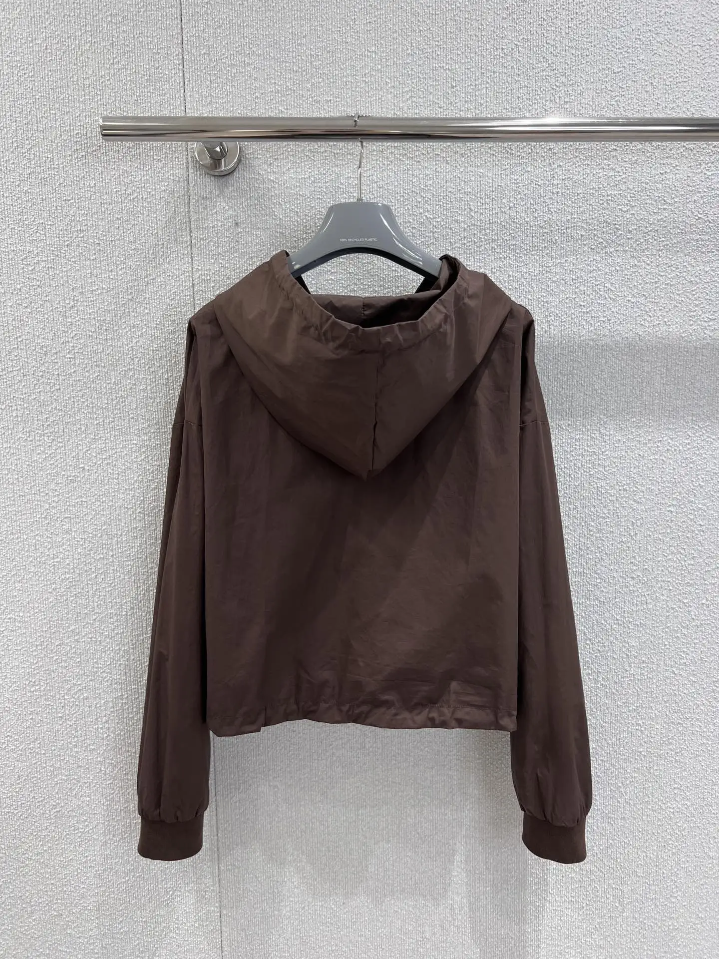 

2025 Autumn New Women's Zipper Long-sleeved Short Hooded Jacket Simple, Comfortable And Casual