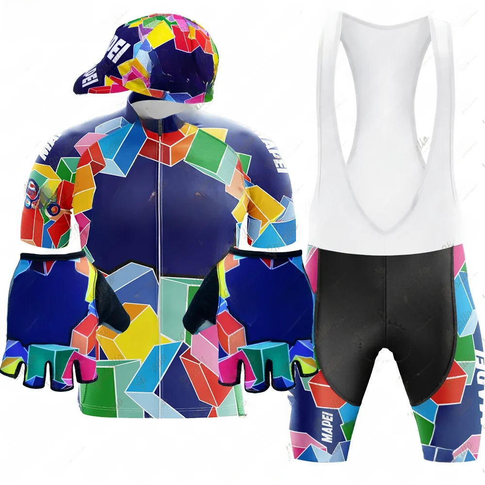 AliExpress Ghisallo Triathlon Team Cycling Jersey Set for Men, Road Bike Equipment, Bicycle Shirt, Quick Dry Clothing, Shorts, Retro, 2023