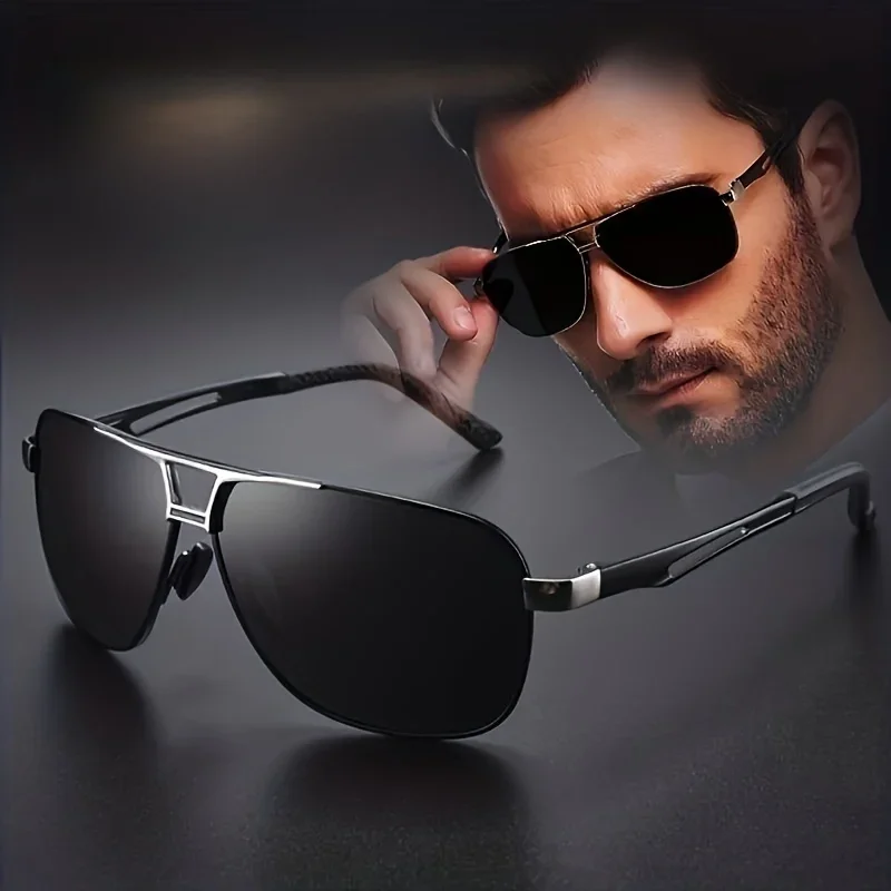 Lunettes De Soleil dégradées De mode pour hommes, grande monture, pilote, Design Anti-reflet, Lunette De Soleil Homme UV400