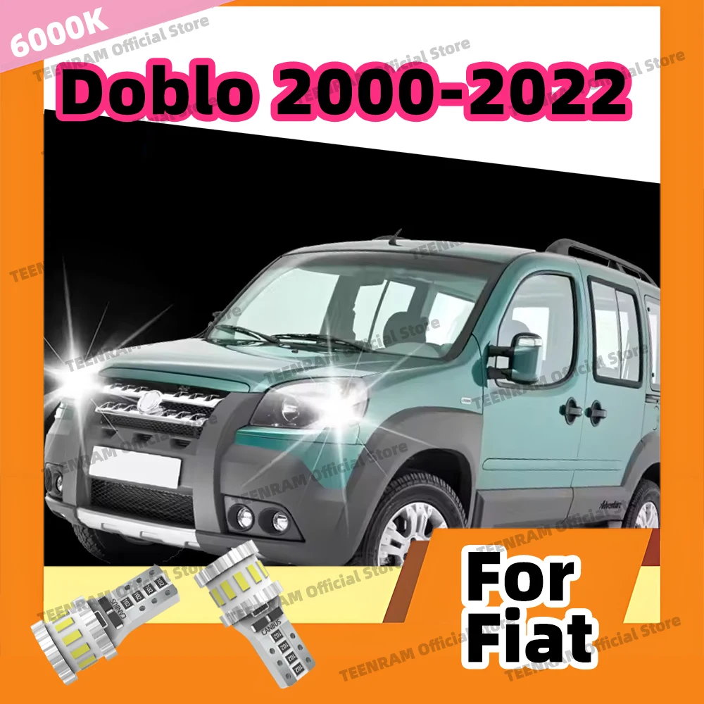 2x Car Wedge Side Signal Bulbs T10 LED Interior Reading Dome Clearance Lamps For Fiat Doblo 2000 2001 2002 2003 2004 2005-2022