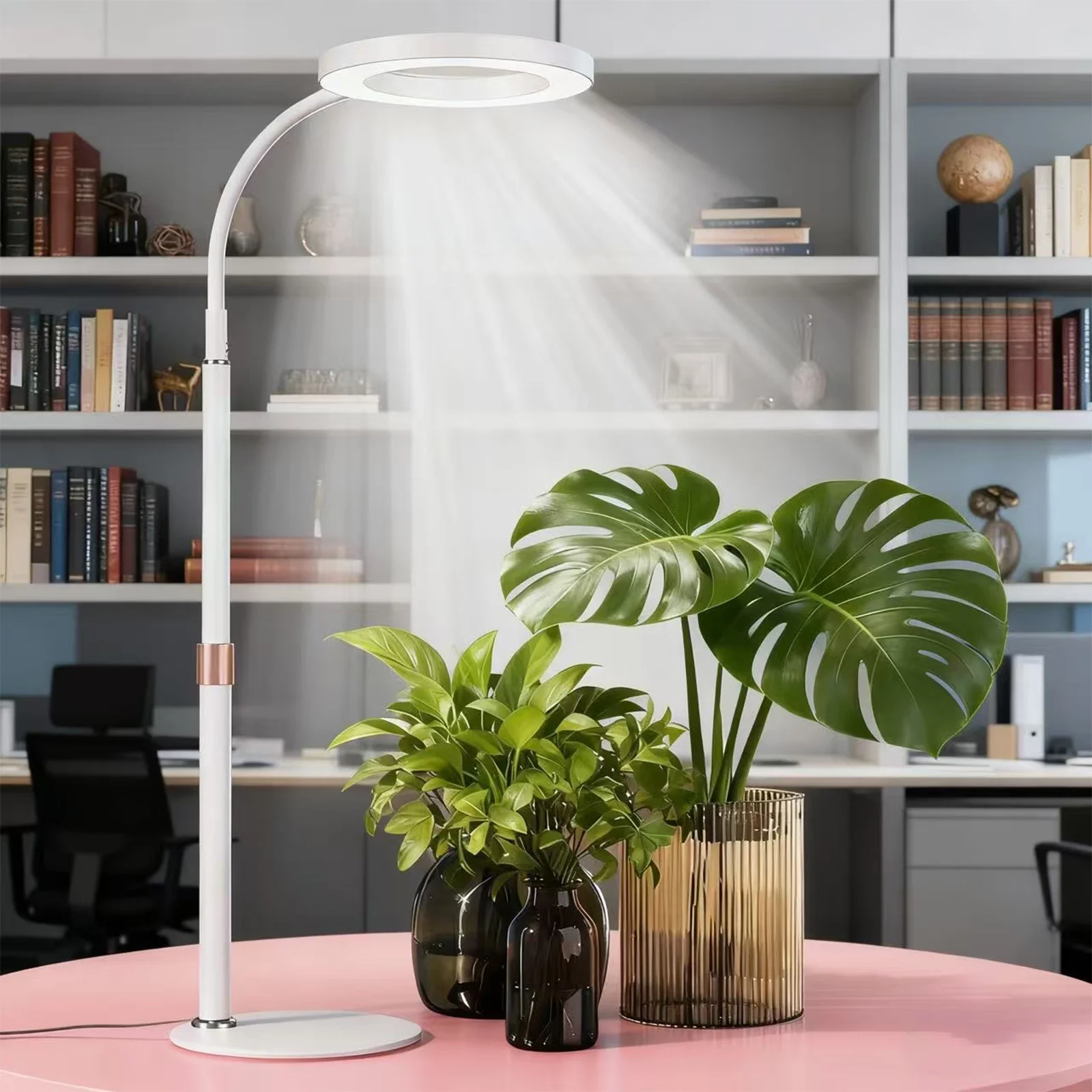 

Светильник для выращивания растений для комнатных растений, лампа для выращивания полного спектра с подставкой на пьедестале, автоматический таймер для 3/9/12 часов, уровень с регулируемой яркостью 10