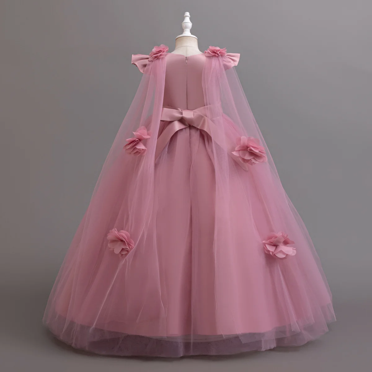 Girls Dress 2026 new baby birthday dress Fashionable flower girls elegant long dress wedding flower girl dress casual skirt