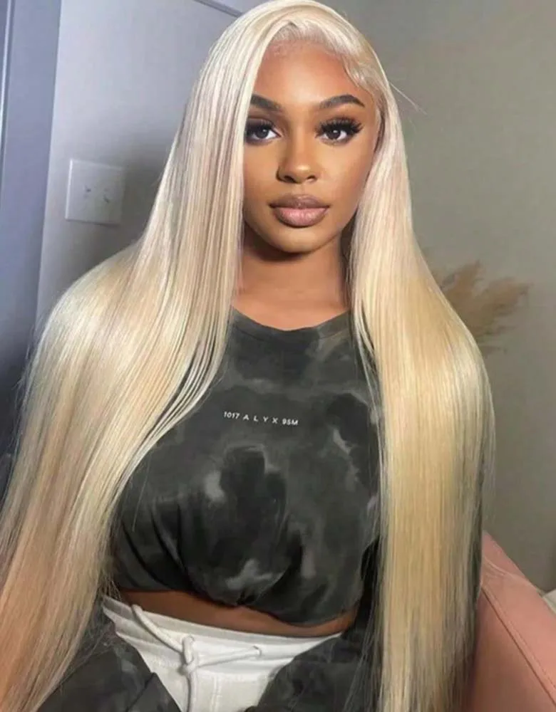 22 بوصة 613 شقراء الدانتيل شعر مستعار أمامي شعر الإنسان 13X4 Hd شعر مستعار دانتيل شفاف مستقيم قبل قطعها 200% كثافة خصلات الشعر المستعار الإنسان