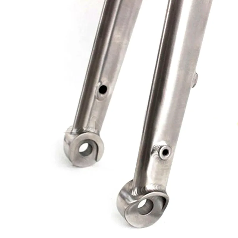 Titanium Front Fork with Disc Brake, Gravel Road Bike, Flat or Post Mount Bicycle Parts, Customized Available