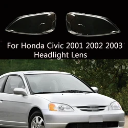 For Honda Civic 2001 2002 2003 front Car Headlight Cover Lens Shell Lampcover Lampshade Headlamp Light mask