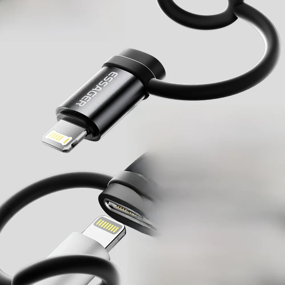 Essager iluminação para adaptador usb c 3a carregamento rápido otg para iphone 15 xr pro tipo c para