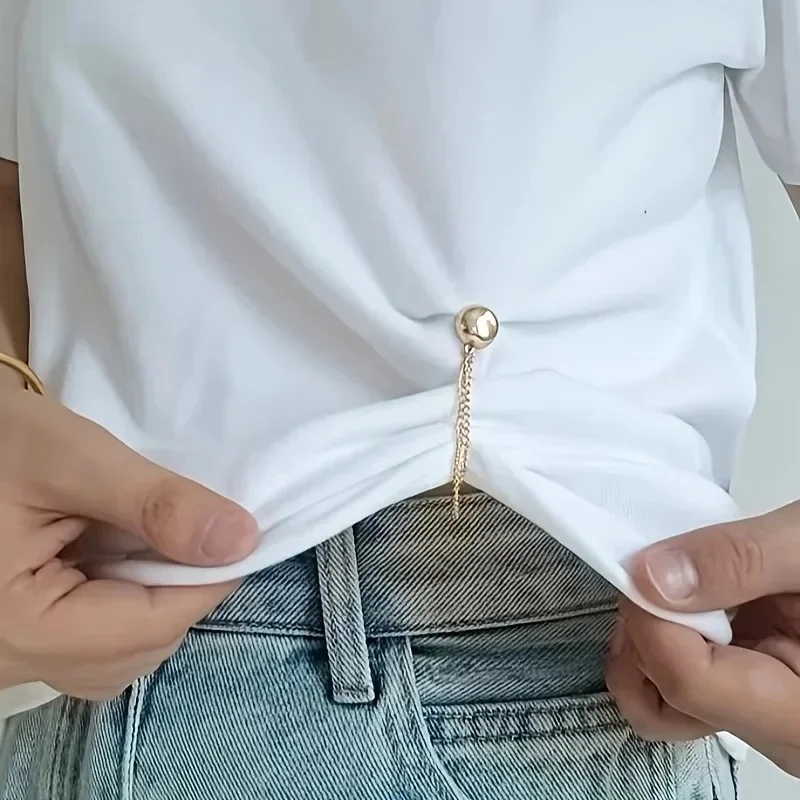 1/3 szt. T-shirt ubrania skracające z regulowaną klamrą, długi, stały guzik, magnetyczna klamra dla matki, guzik w talii — 2