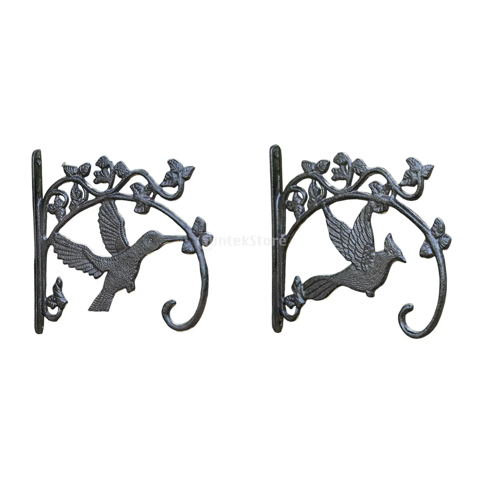 Hanging Flower Pots Bracket Iron Planter Hanger Hook Wall Hanging Basket Stand Versatile Hook for Flower Pot Planters Wind Chime