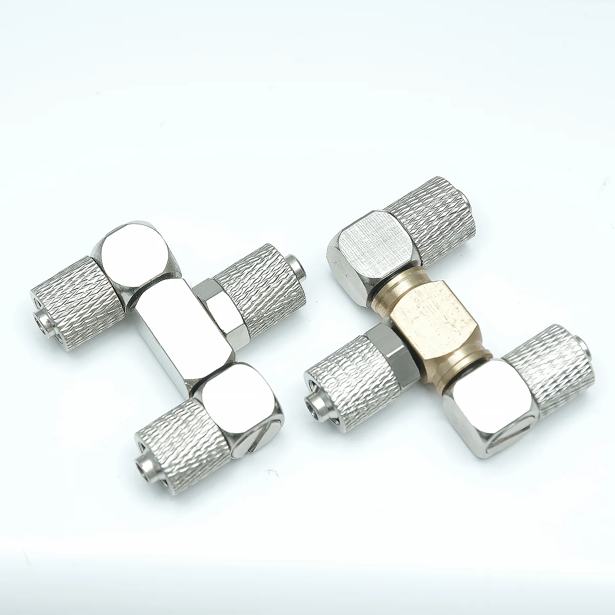 3CH Metal Connector T/Y Type Multi Cylinder Oil Way Connection For 1/12 RC Excavator Bulldozer Car Parts