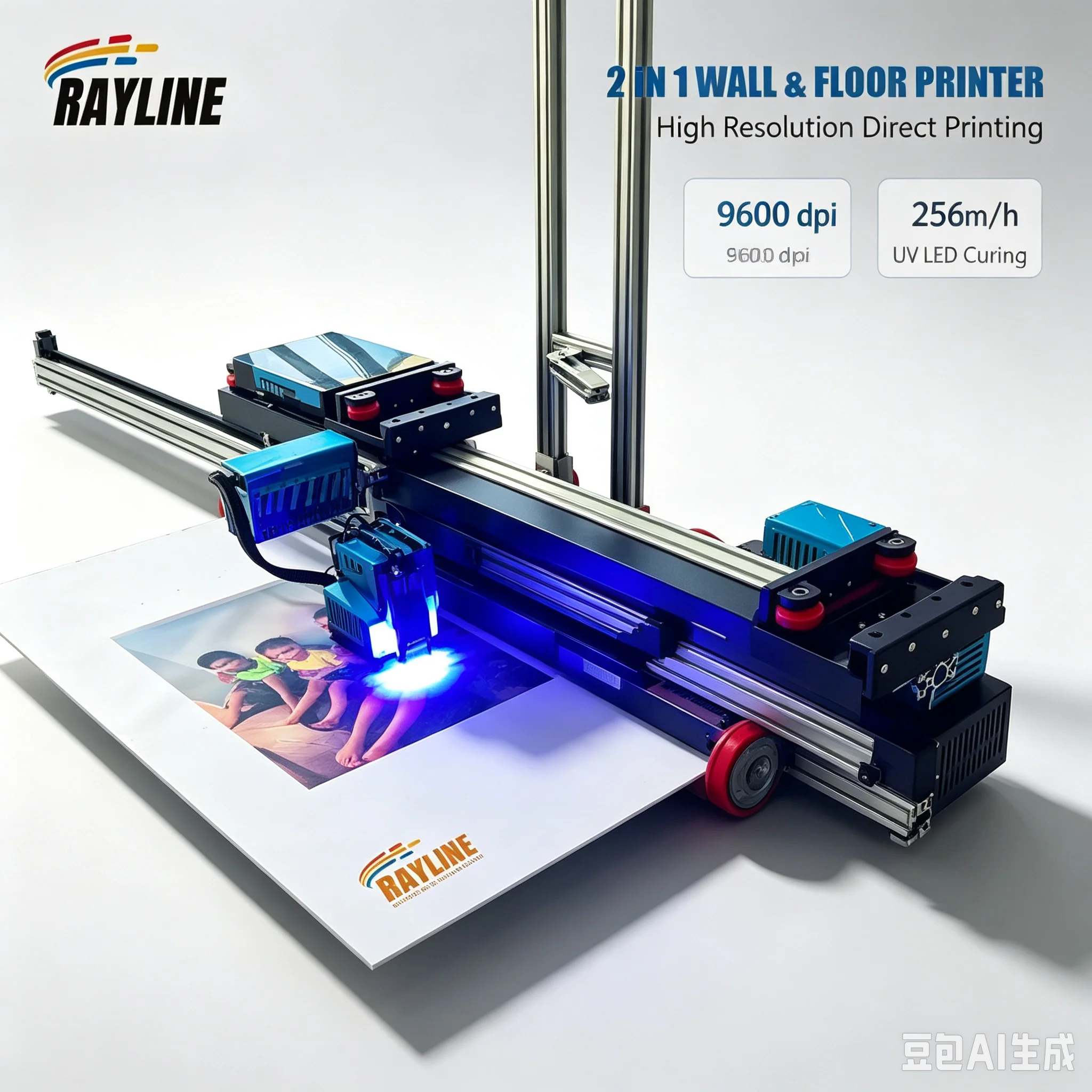 2 in 1 AI 4K Wall and floor printer with Touch Screen 4K High Definition Wall Inkjet Printing Machine Direct to Wall