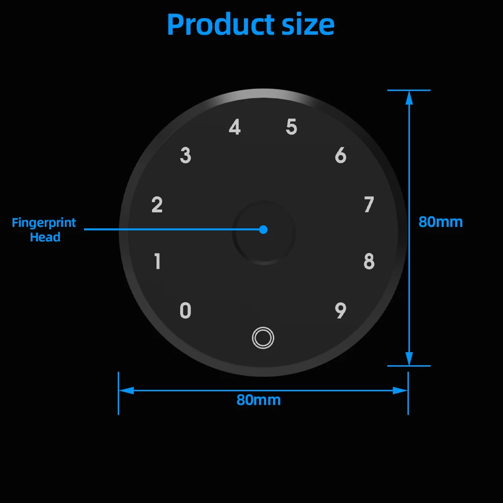 RAYKUBE FPT1 Tuya BLE ذكي لاسلكي بصمة كلمة المرور قفل لوحة المفاتيح الرقمية لا يوجد حفر تركيب العمل لقفل A1 Pro #5