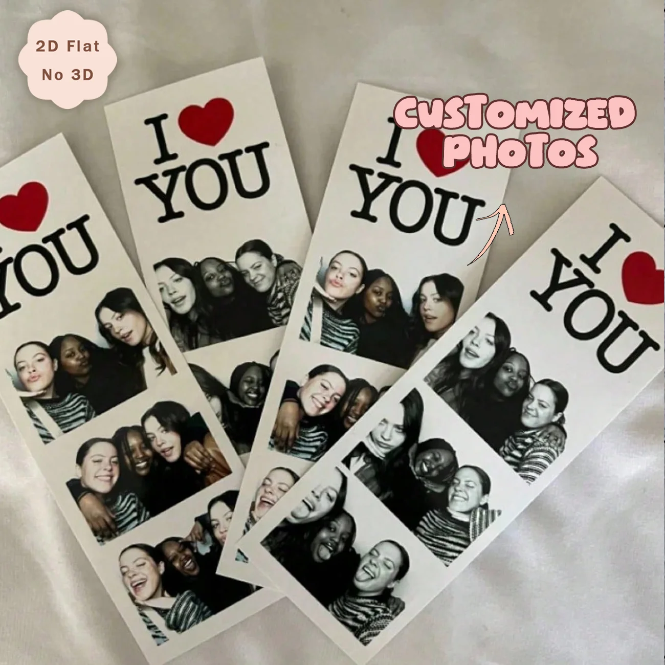 Personalized Love Photo Card, Custom Picture Collage with Your Memories, Romantic Anniversary Gift for Boyfriend Girlfriend, Fri