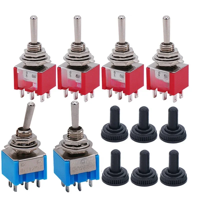 2 szt. ON OFF ON przełączniki miniaturowy przełącznik dwupozycyjny jednobiegunowy podwójny rzut Mini wodoodporna nakładka mikro elektroniczne gadżety kontakty — zdjęcie 2