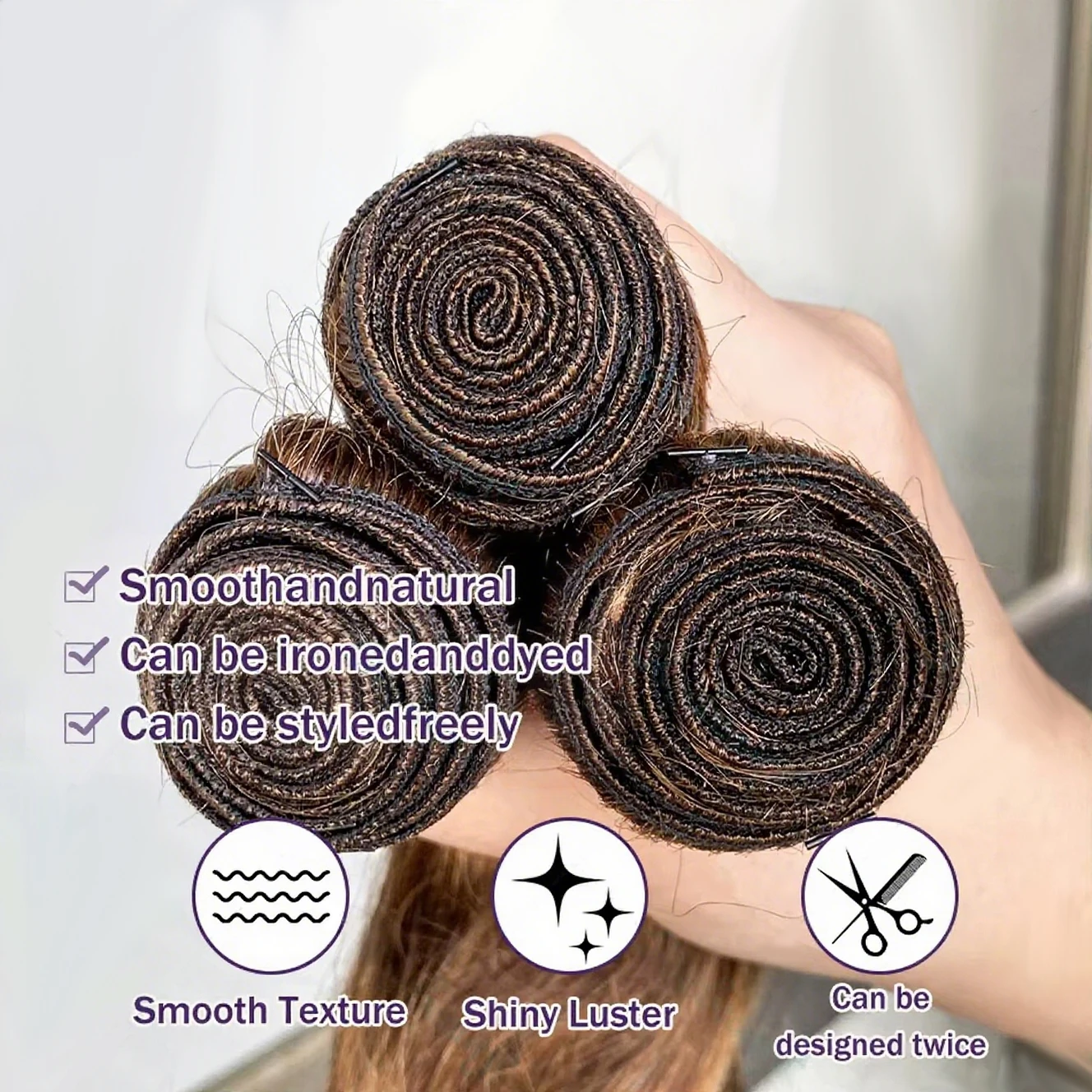 # 4/27 vague de corps mettre en évidence les paquets de cheveux humains colorés Ombre miel brun brésilien Remy Extensions de cheveux pour les femmes noires Double