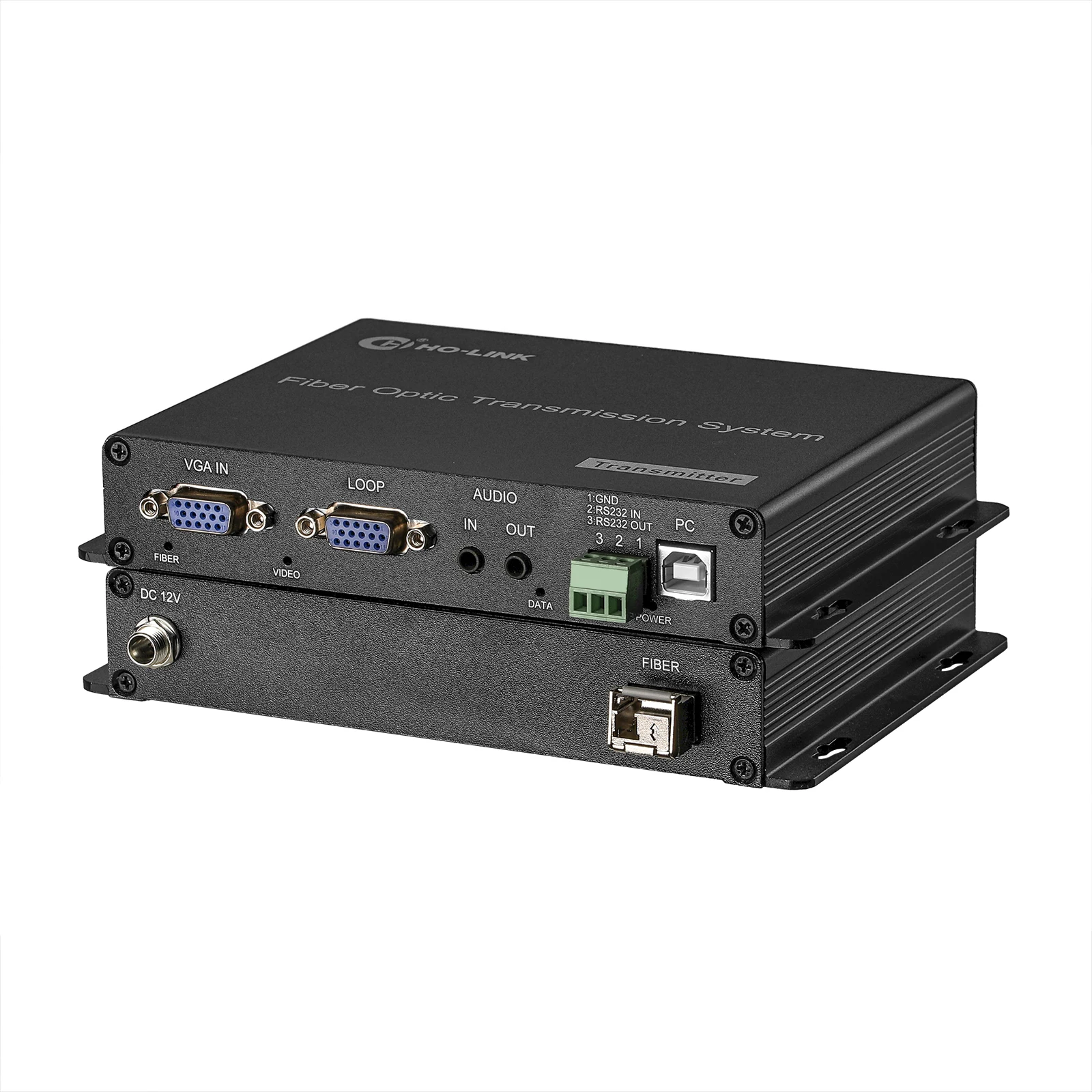 20KM vga Optical Fiber Transmitter Receiver LC Single Mode vga to Fiber Optic Extender