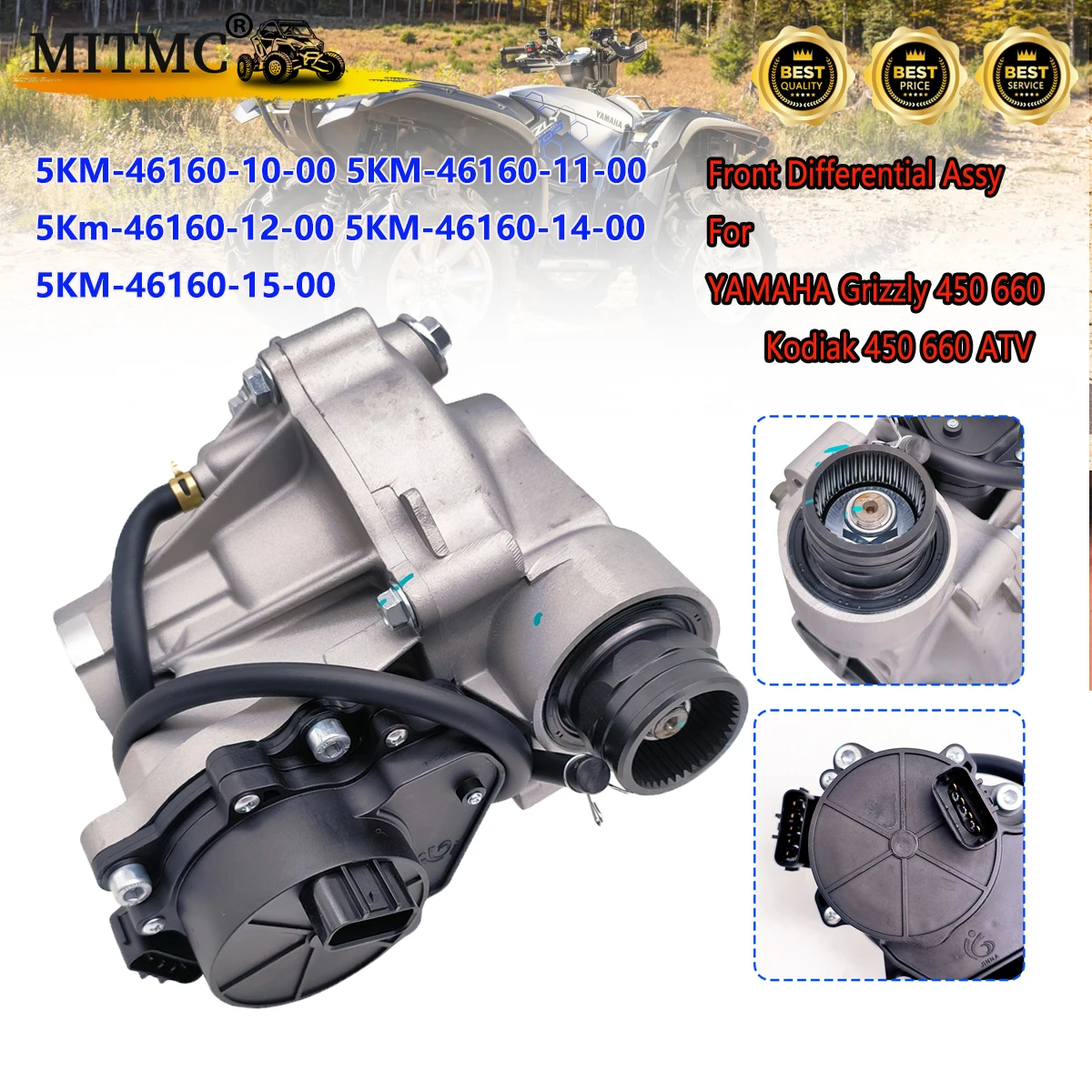 

Передний дифференциал в сборе для квадроцикла YMH Grizzly 450 660 Kodiak 450 660 5KM-46160-15-00 5KM-46160-14-00 5KM-46160-12-00