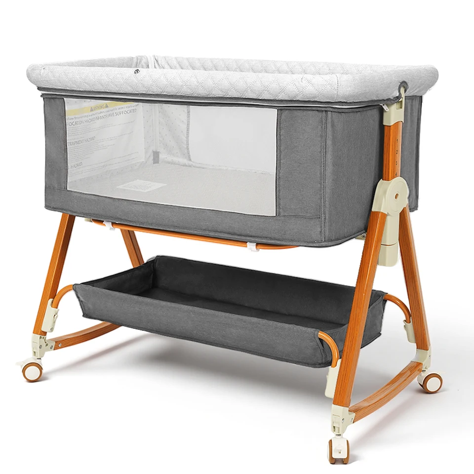 Heavy Duty Adjustable Baby Bassinet with Storage