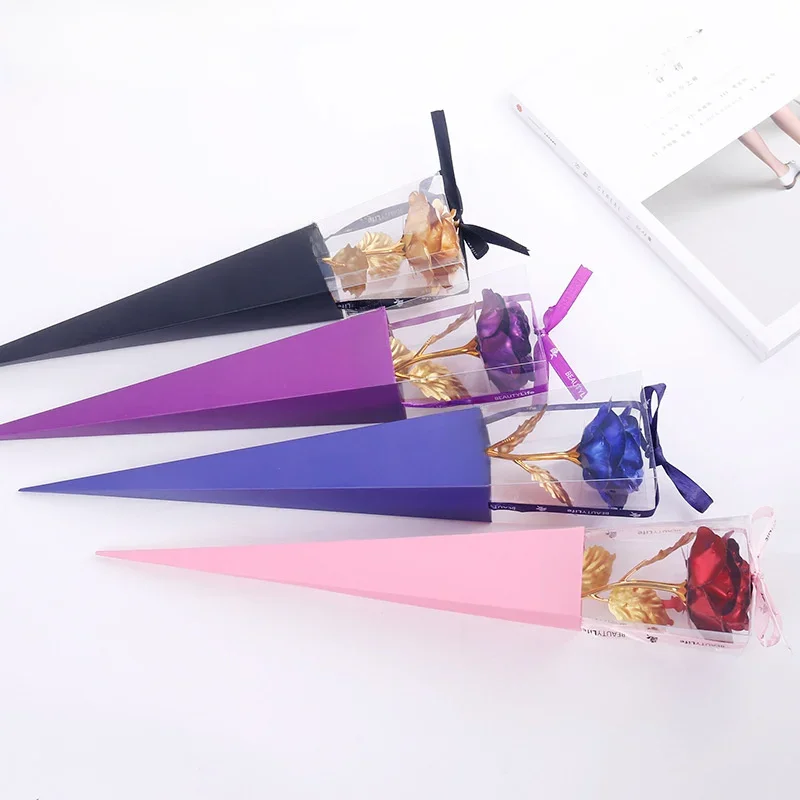 Galaxie Rose éternelle 24K or fleur feuille plastique Roses artificielles saint valentin cadeau beauté fleurs dorées pour décor de mariage