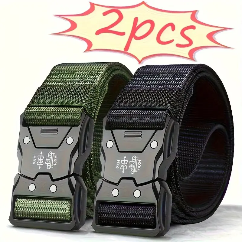Herren-Gürtel mit Schnellverschluss-Schnalle für Outdoor-Sportarten, Multifunktionaler, Atmungsaktiver, Schnell Trocknender, Dicker Nylon-Gürtel für Männer – Detail 6